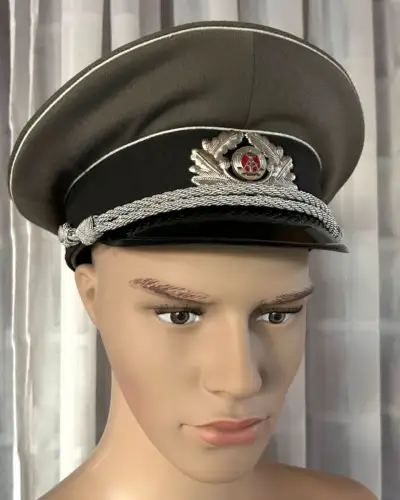 DDR NVA Schirmmütze Offiziere Landstreitkräfte LaSK 1970 Größe 62