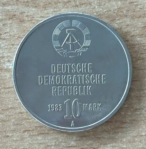10 Mark 1983 Kampfgruppe Gedenkmünze DDR