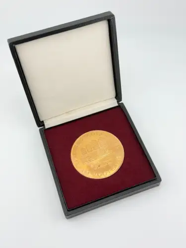 DDR Medaille Auferstanden aus Ruinen Spitzenstadt Plauen im Vogtland