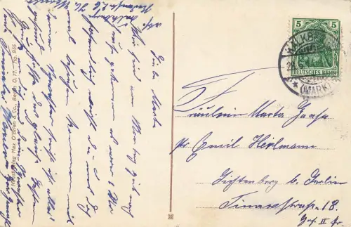 AK Kalkberge Panorama Neue Brücke Kirche Brandenburg 1914 gelaufen Postkarte