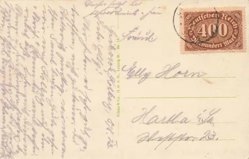 AK Ostseebad Kolberg Partie Rosengarten Strandschloss Pommern 1923 gelaufen