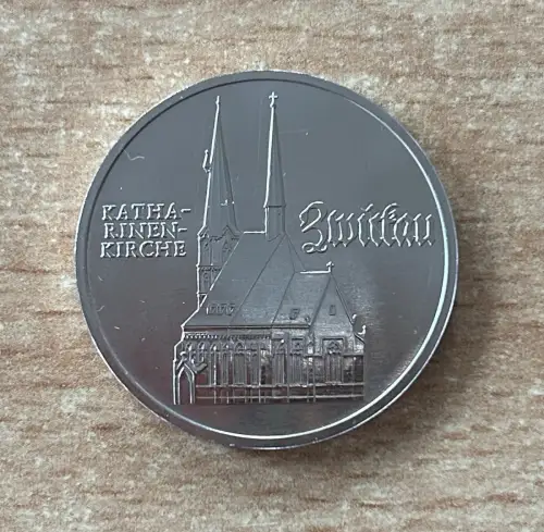 DDR 5 Mark 1989 Katharinen Kirche Zwickau Gedenkmünze