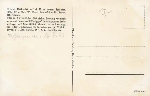AK Horst Niechorze Leuchtturm Pommern ungelaufen Postkarte