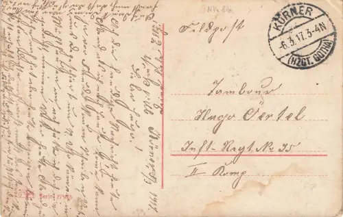 AK 1.WK Portrait Mädchen Eisernes Kreuz Reichsfahne Spruchkarte 1917 Patriotika