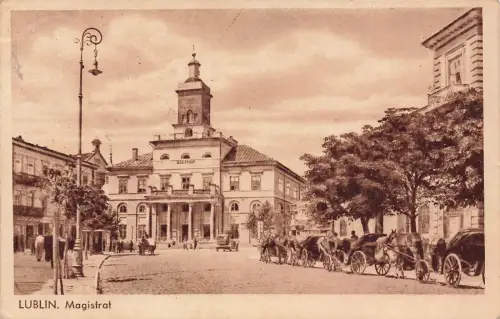 AK Lublin Magistrat Polen 1940 gelaufen Postkarte