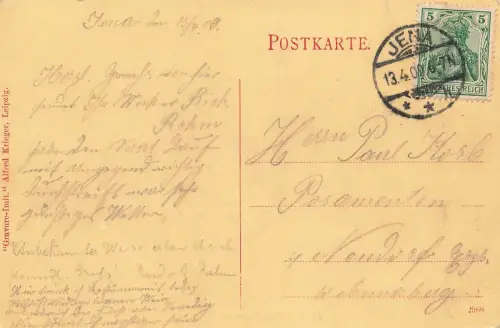 AK Jena Neue Universität Thüringen 1909 Postkarte