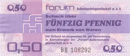DDR Banknote 50 Pfennig Forum 1979 Ro: 367a Kassenfrisch / UNC