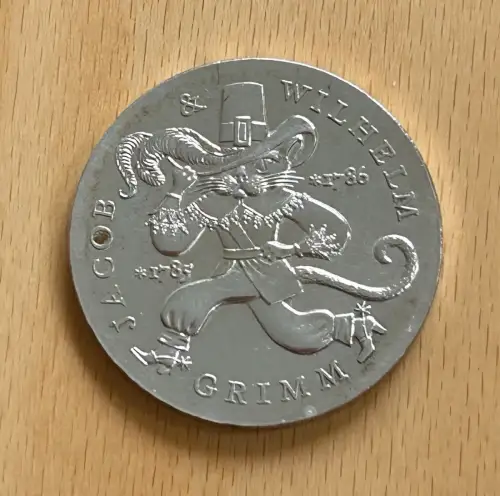 DDR 20 Mark 1986 Jacob Wilhelm Grimm Silber Gedenkmünze