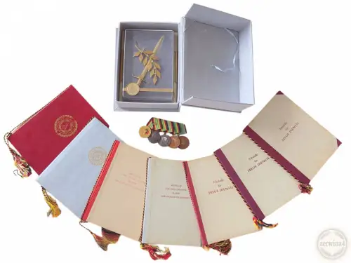 DDR NVA Treue Dienste Nachlass Ehrengeschenk Urkunden Medaillen Oberstleutnant