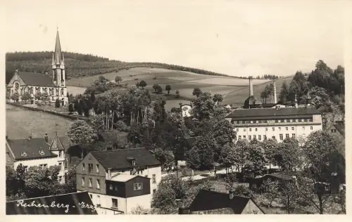 AK Rechenberg Kirche Stadtansicht Sachsen Erzgebirge ungelaufen Postkarte