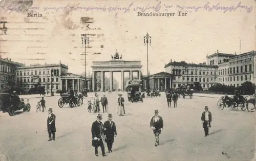 AK Berlin Brandenburger Tor Berlin 1918 gelaufen Postkarte