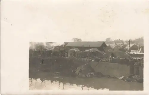 Fotokarte 1.WK deutsche Feldbäckerei am Fluß Aisne Frankreich