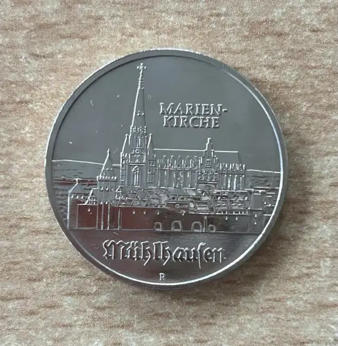 5 Mark 1989 Mühlhausen Marienkirche DDR Münze