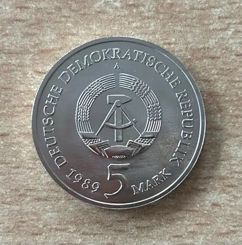 5 Mark 1989 Mühlhausen Marienkirche DDR Münze
