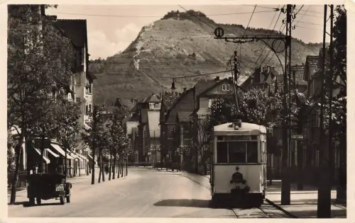 AK Jena Bürgelschestraße Straßenbahn Jenzig Thüringen 1939 Postkarte