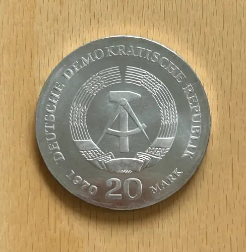 DDR 20 Mark 1970 Friedrich Engels Silber Gedenkmünze