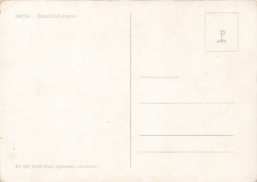 AK Berlin Saarlandstraße Autos Nachtansicht Berlin ungelaufen Postkarte