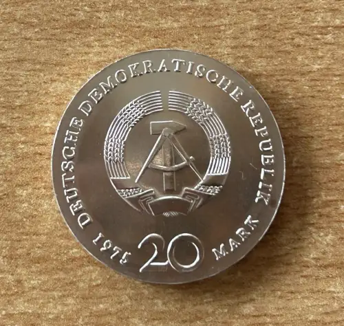 DDR 20 Mark 1975 Johann Sebastian Bach Silber Gedenkmünze