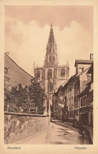 AK Konstanz Kirche Münster Baden-Württemberg ungelaufen Postkarte