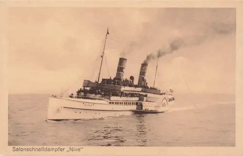 AK Salonschnelldampfer Nixe Sächsisch Böhmischen Gesellschaft 1925 gelaufen