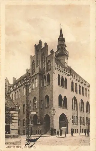 AK Wreschen Września Rathaus Posen 1915 gelaufen Postkarte