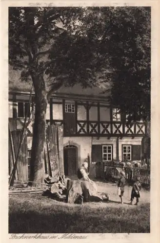 AK Mildenau Fachwerkhaus Sachsen Erzgebirge ungelaufen Postkarte