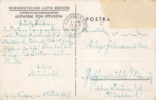 AK Doppelschraubendampfer General von Steuben Norddeuscher Lloyd Bremen 1937