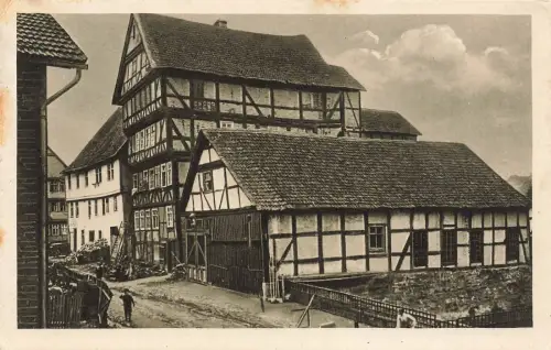 AK Bad Wildungen Fachwerkbauten Mittelgasse Hessen 1928 gelaufen Postkarte