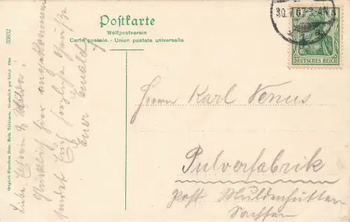 AK Worms Andreasplatz Dom Rheinland-Pfalz 1907 gelaufen Postkarte