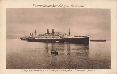AK Bremen Lloyd Salondampfer Prinzeß Irene ungelaufen Postkarte