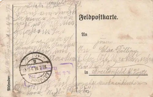 AK 1.WK Schulterklappe Helm Regiment 473 Sachsen 1918 Patriotika Postkarte