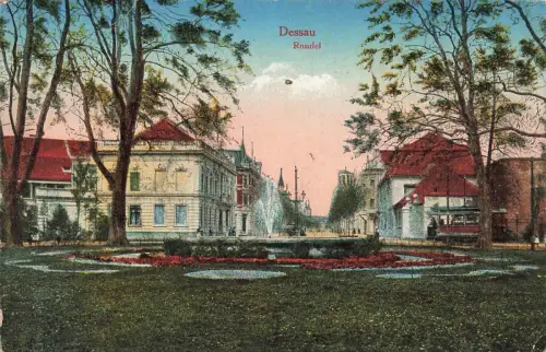 AK Dessau Rondel Sachsen-Anhalt 1917 ungelaufen Postkarte