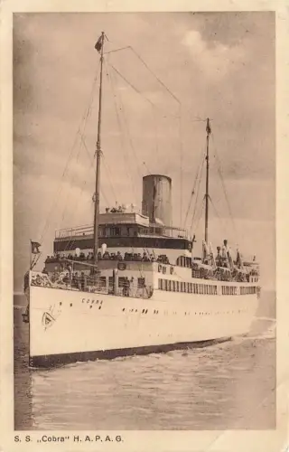 AK Schiff S. S. Cobra H.A.P.A.G 1928 gelaufen Postkarte