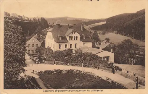 AK Lichtenberg Gasthaus Blechschmiedenhammer Höllental Bayern 1937 Postkarte