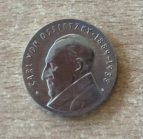 5 Mark DDR 1989 Carl von Ossietzky Gedenkmünze Stempelglanz
