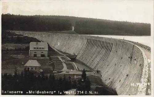 AK Muldenberg Talsperre Vogtland Sachsen ungelaufen Postkarte