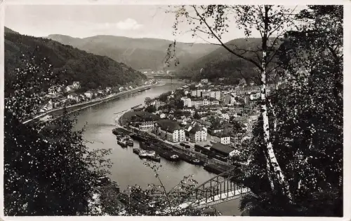 AK Tetschen Bodenbach Stadtansicht Elbe Schiffe Böhmen ungelaufen Postkarte