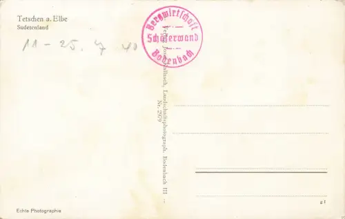 AK Tetschen Bodenbach Stadtansicht Elbe Schiffe Böhmen ungelaufen Postkarte