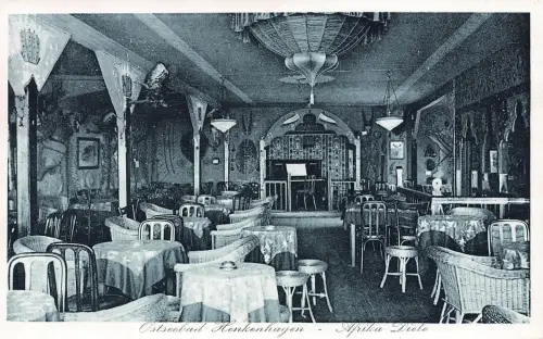 AK Ostseebad Henkenhagen Afrika Diele Pommern ungelaufen Postkarte