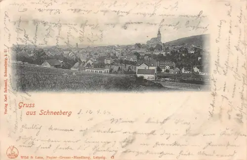 Gruss aus Schneeberg Postkarte 1904