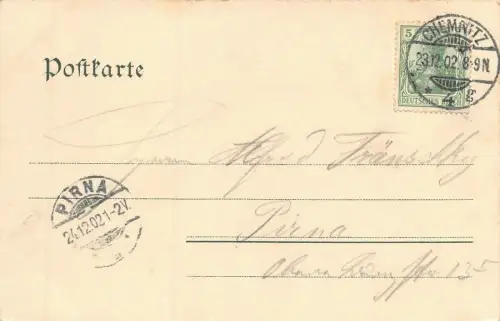 Leisnig Ansicht Panorama Postkarte AK 1902