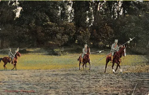 Husaren-Patrouille Patriotika Feldpost AK Grossenhain 1917