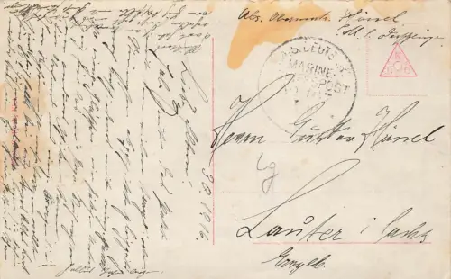 Stadtansicht mit Rathausturm in Kiel Schleswig-Holstein Postkarte AK 1916