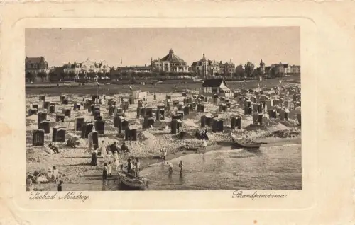 Strandpanorama Seebad Misdroy Pommern Postkarte AK 1926
