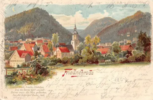 Friedrichroda Ansicht Kirche Postkarte AK 1900