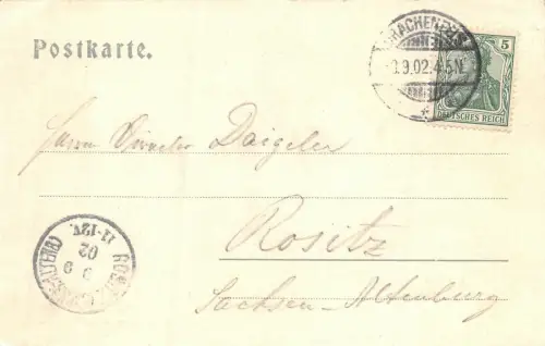 Gruss vom Drachenfels Nonnenwerth Postkarte AK 1902