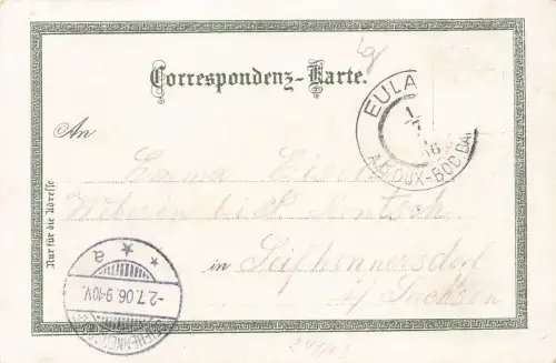 Aussichtsturm und Restauration Hoher Schneeberg Böhmen Postkarte AK 1906