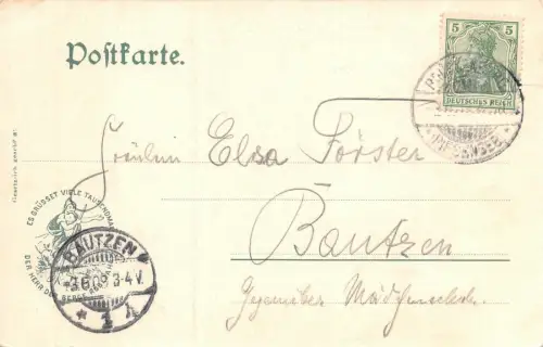 Riesengebirge Prinz Heinrichbaude Postkarte AK 1909