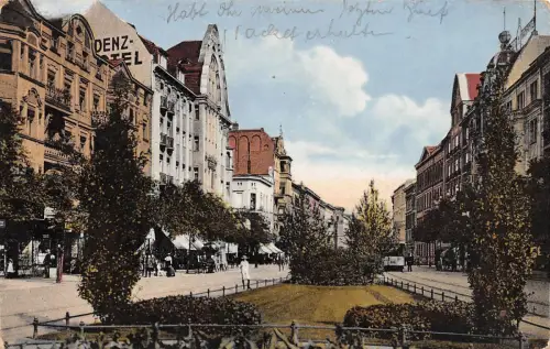 Posen St. Martinstrasse gel Feldpost Inft. Regt. 133 Postkarte 1914