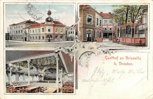 AK DRESDEN BRIESNITZ GASTHOF MEISSNERSTR Cotta Löbtau Friedrichstad 1908
